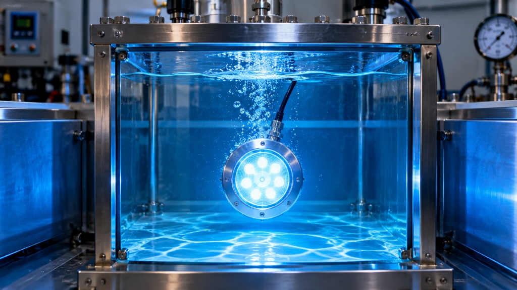 Hydrostatic Chamber Pressure Testing for IP68 Aquatic Luminaires
